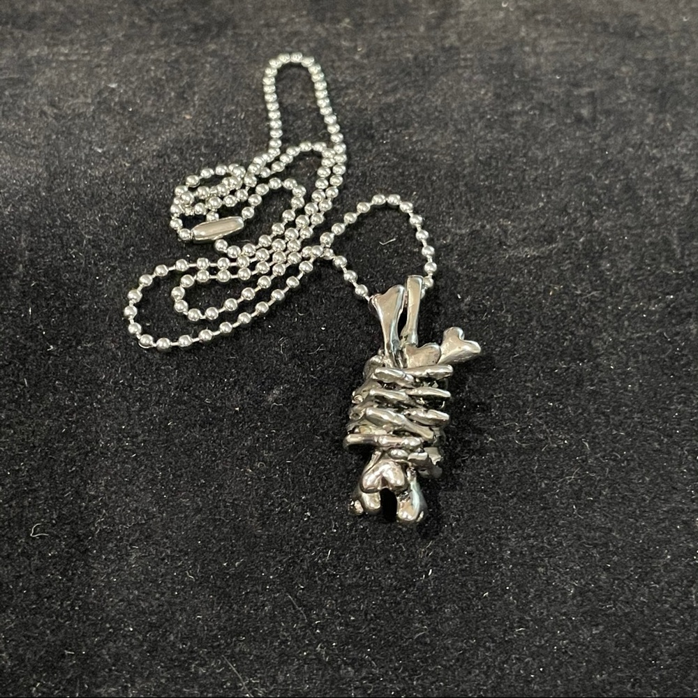 Skeleton bones charm-stainless steel